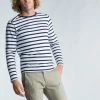 Tribord Long Sleeve Striped Boat Neck Sailing T-Shirt