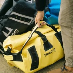 Tribord Waterproof Duffle Bag - Travel Bag 60 L Yellow