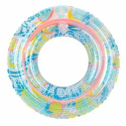 Nabaiji Swimming Kids' Inflatable Swim Ring 3-6 Years 51 Cm Beige SAVANNAH Print