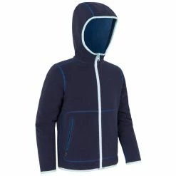 Tribord Kids' Warm Reversible Sailing Fleece 500 - Blue Ocean Navy