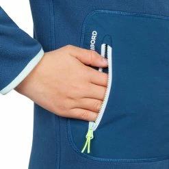 Tribord Kids' Warm Reversible Sailing Fleece 500 - Blue Ocean Navy