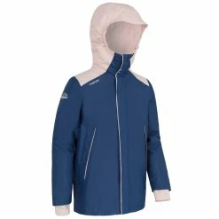 Tribord Kids Sailing Jacket Warm And Waterproof Sailing 100 Blue Pink