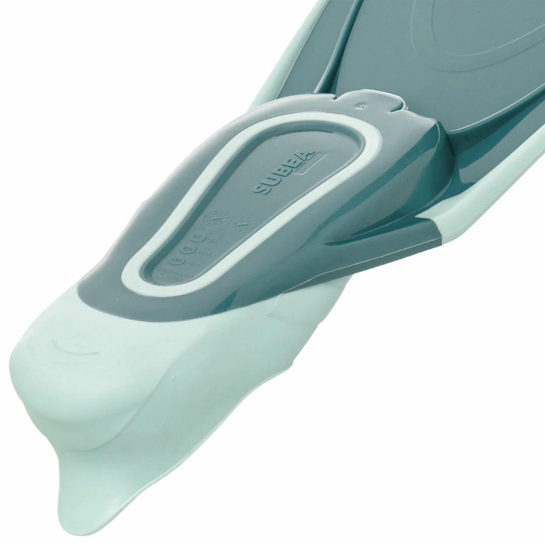 Kids' Snorkelling Fins SUBEA SNK 500 - Pastel Mint And Grey Blue Snorkeling & Scubadiving