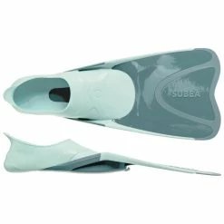 Kids' Snorkelling Fins SUBEA SNK 500 - Pastel Mint And Grey Blue Snorkeling & Scubadiving
