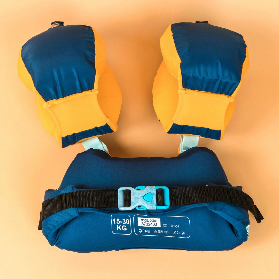 Nabaiji Tiswim, Adjustable Life Jacket With Arm Floaties, Kids' Swimming