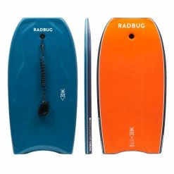 Decathlon Radbug 500 Bodyboard Boogie High Density Foam Composite Stringer 40'' & 41.5'' W/ Biceps Coiler Leash Bodyboarding