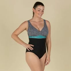 Nabaiji Swimming One-piece Sculpting Swimsuit Kaipearl Triki Leo Black