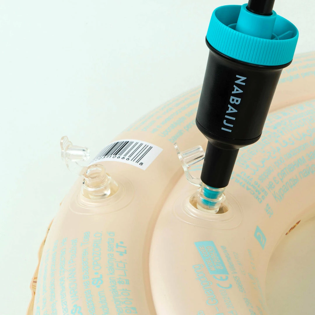 Nabaiji Swimming Kids' Inflatable Swim Ring 3-6 Years 51 Cm Beige SAVANNAH Print