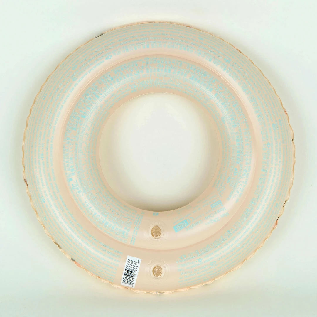 Nabaiji Swimming Kids' Inflatable Swim Ring 3-6 Years 51 Cm Beige SAVANNAH Print