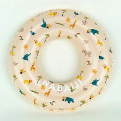 Nabaiji Swimming Kids' Inflatable Swim Ring 3-6 Years 51 Cm Beige SAVANNAH Print