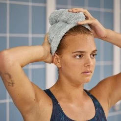 Nabaiji Soft Microfibre Hair Towel - Light Green Swimming