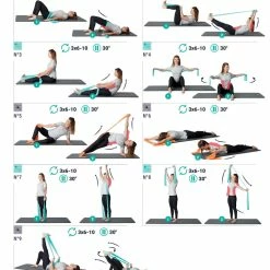 Nyamba Rubber Pilates Resistance Band, 6 Lbs Swimming