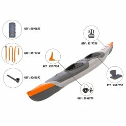 Itiwit X500 Inflatable Full Dropstich High Pressure Adventure Kayak 1 To 2 Person 550lb