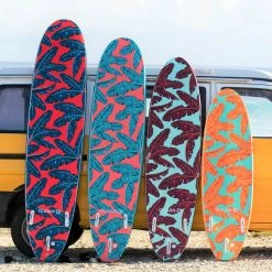 Olaian 500 Foam Surfboard 8'6 95L Curved Triple Stringer W/ Handle, Leash & Soft Edge Fins