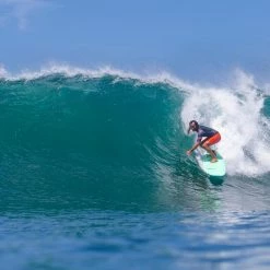 Olaian Surfing 900 Foam Surfboard 7' 60L Curved Dual Stringer W/ Traction Pad & Fins