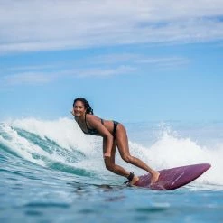 Olaian 500 Foam Surfboard 7' 55L Curved Dual Stringer W/ Leash & Soft Edge Fins Surfing