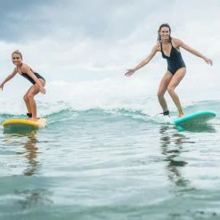 Surfing Decathlon Olaian 100 Foam Soft Surfboard 7'5 80L Concave W/ Handle, Leash & Soft Edge Fins